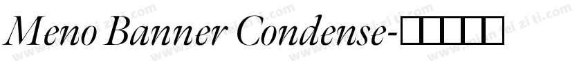 Meno Banner Condense字体转换